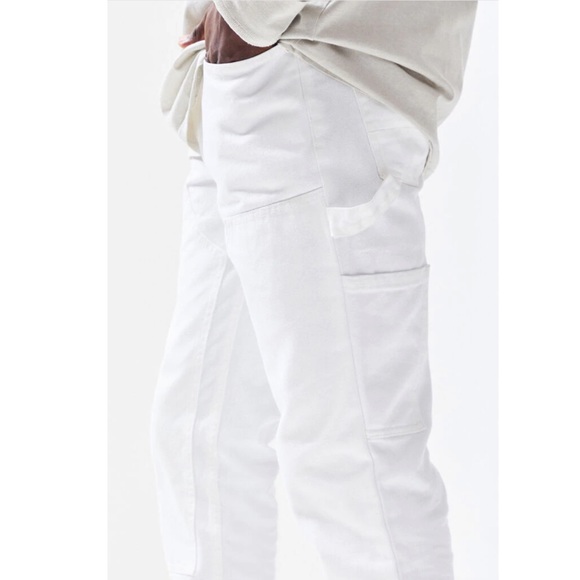 PacSun Workwear White Slim Fit Carpenter Jeans 34x32 - Picture 4 of 6